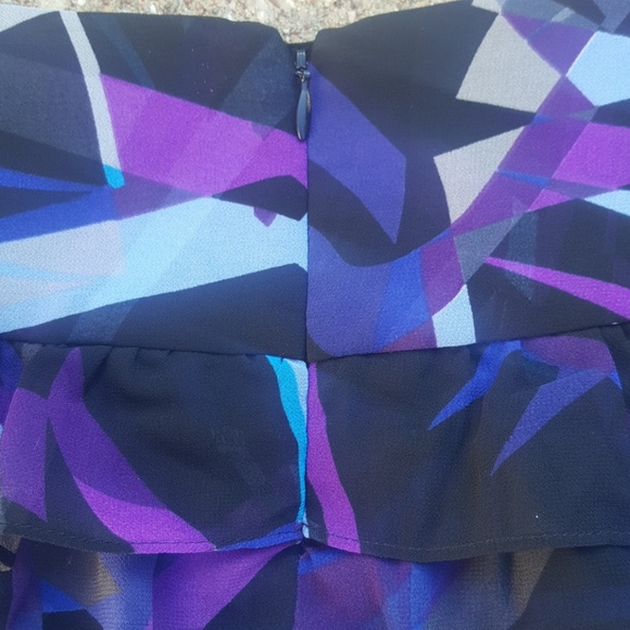 Express Design Studio Black Ruffle Layer Skirt 00 - Picture 6 of 7